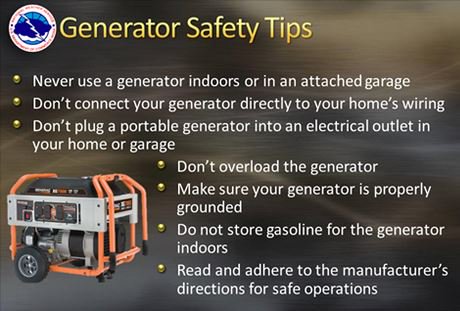 NWSMelbourne's tweet image. Carbon monoxide from generators can be deadly!  Never use a generator indoors, including garages and other enclosed areas.