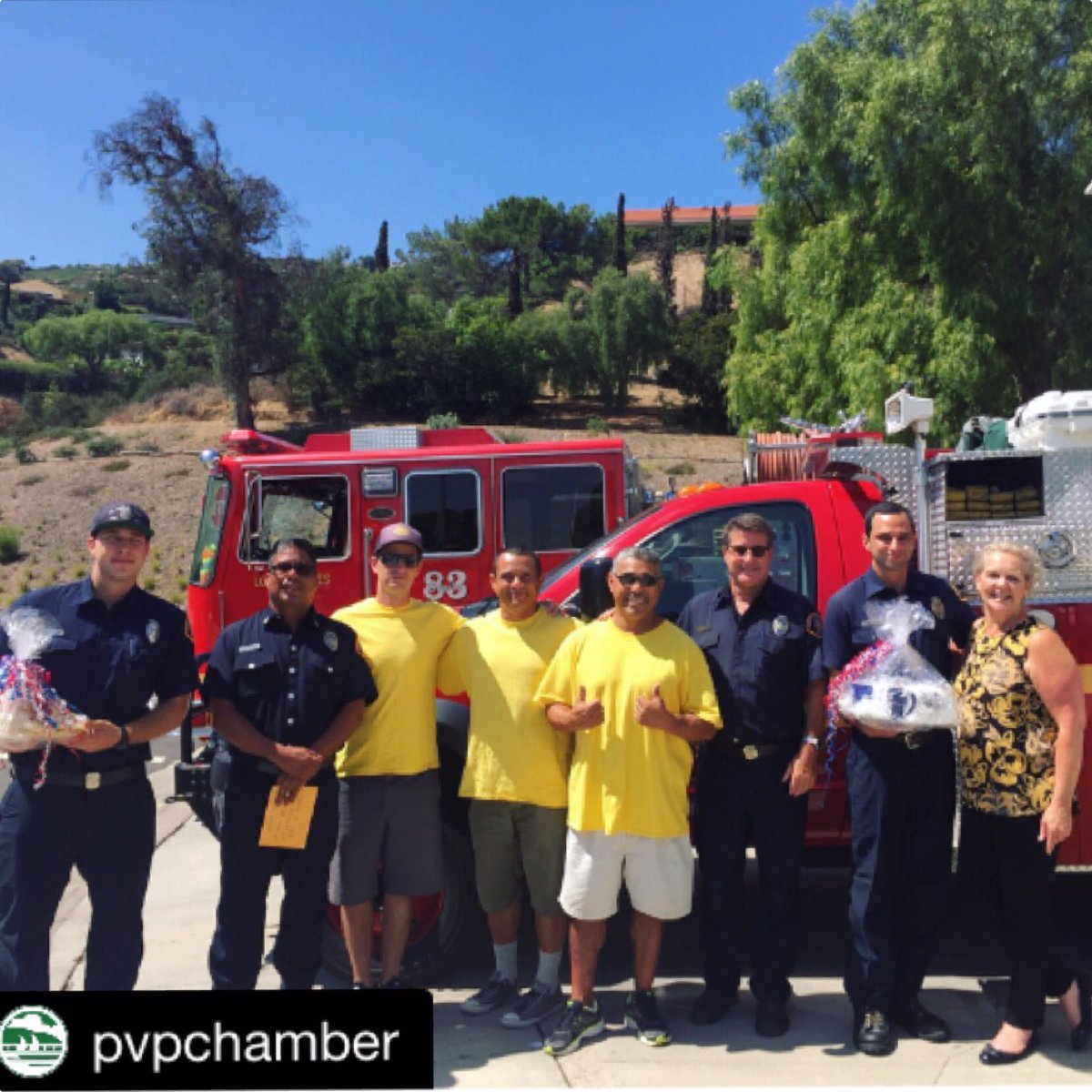 TrumpGolfLA's tweet image. @PVPChamber We are proud to be able to come together as a community and make a positive impact on the lives of our emergency response teams!