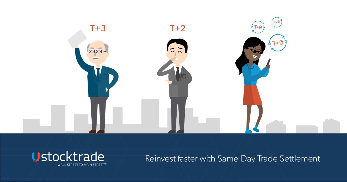 Ustocktrade's tweet photo. When you are ahead of the industry with T+0...Unlimited Day Trades with settled cash is a beautiful thing. #Whywait2days https://t.co/KIF1BsU4tm