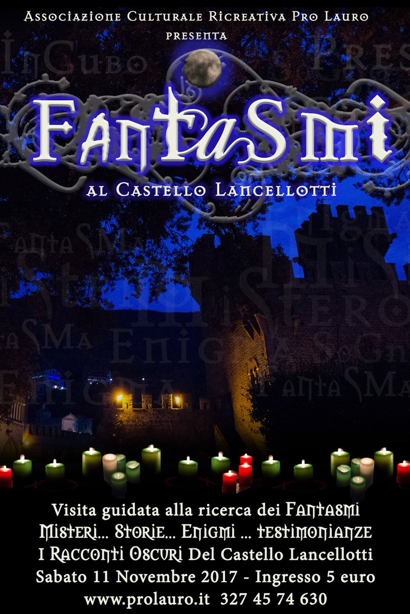 “Fantasmi": un viaggio alla scoperta delle #storie insolite del Castello. #Misteri, #orrori, #fantasmi … #sogni, #incubi, #ricordi, #enigmi…
