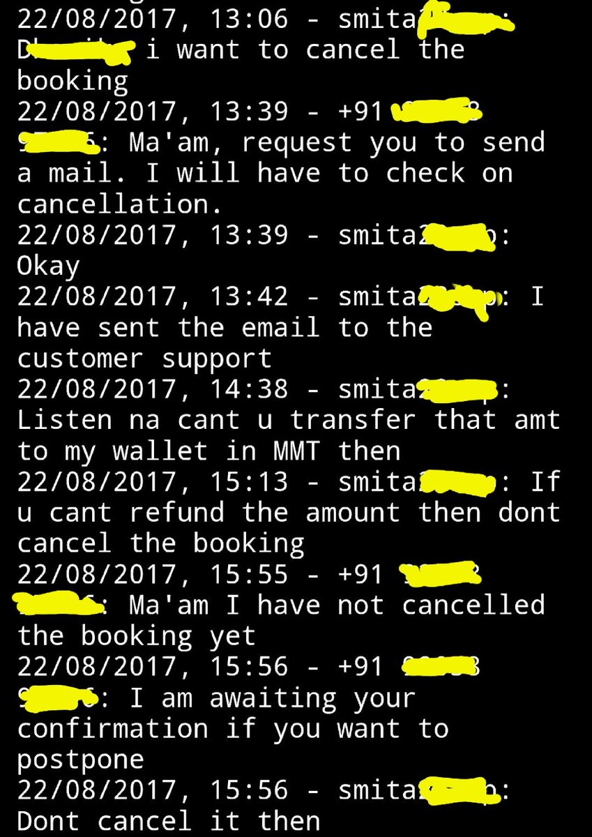 SmitaM7's tweet photo. @makemytripcare Check the date/time and also confirmation that booking was not cancelled. https://t.co/snw8DQGPAc