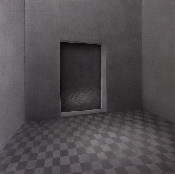 NYCAesthetic's tweet photo. Dilip Chobisa's work focuses on aperture in architecture. "I don't hide...it's there A" 2014 at Leila Heller Gallery's "Grisaille" show. https://t.co/zxf5SdlN2u