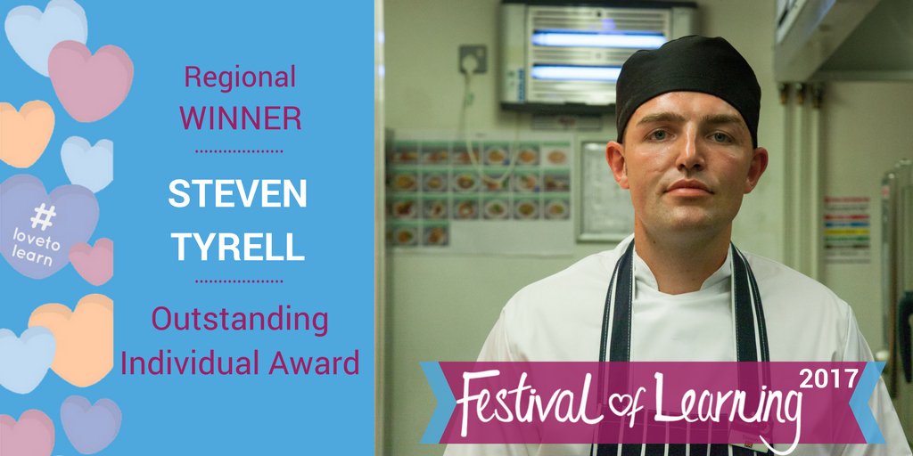 Our London &amp; SE Outstanding Individual Award winner is Steven Tyrell. Read his story bit.ly/2jq2LxN #lovetolearn @MKCollegeOLASS