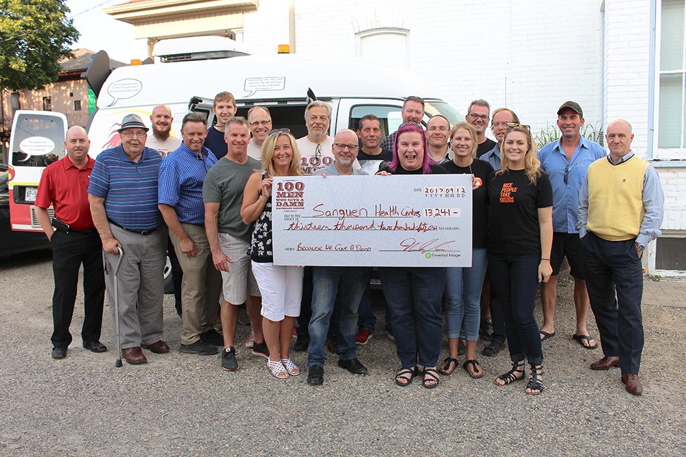 100MenKW's tweet photo. @SanguenHepC were the recipients of a BIG Cheque for over $13K to help retrofit their new van. #kwawesome https://t.co/bUU4R2icvq