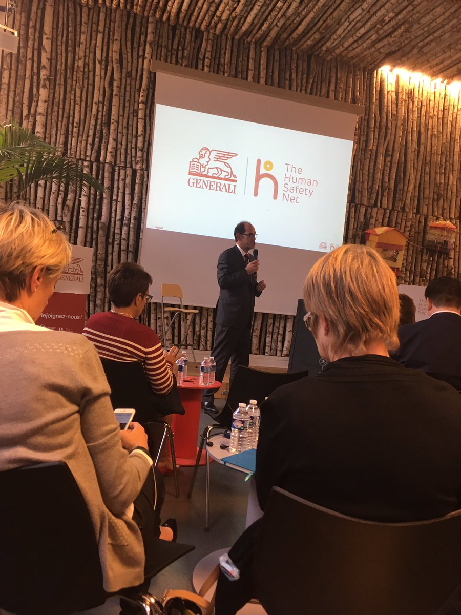 Veronique_ROGER's tweet photo. "Le mécénat de compétences des collaborateurs Generali, c'est le mot important " JL. Garnier #THSNKickOff #Generali https://t.co/UAOvNrW7SG