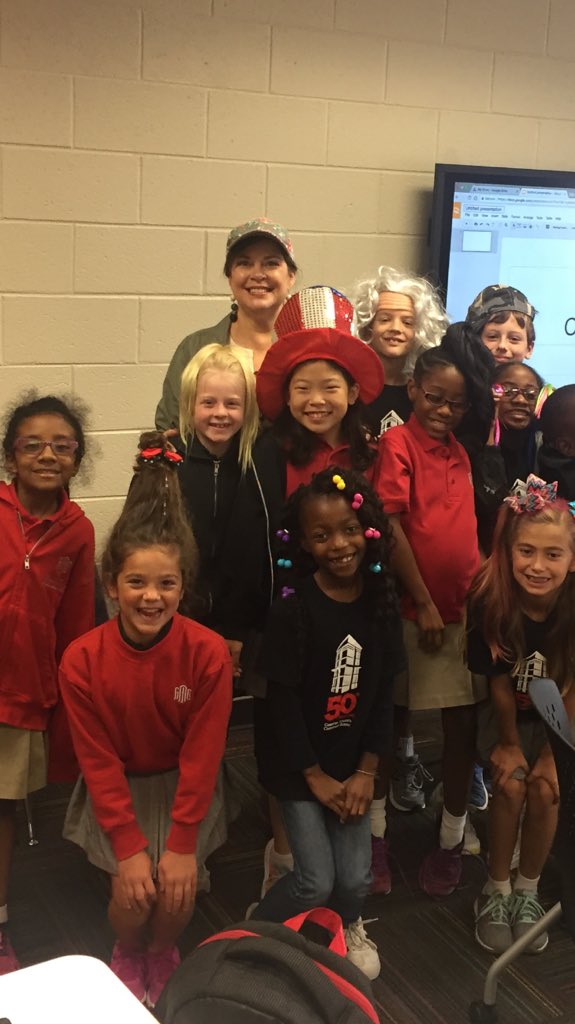 GACCBishop's tweet photo. Silly Hats. Crazy Hair. #annualfund #gacelem https://t.co/eJREzHP3m1