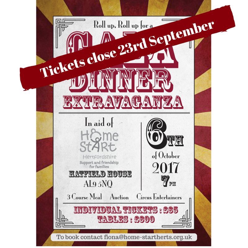 Roll Up Roll Up &amp; support  HomeStart at Hatfield House A fab #fundraising extravaganza. 6th Oct
#vintagecircus goo.gl/EdfV5o