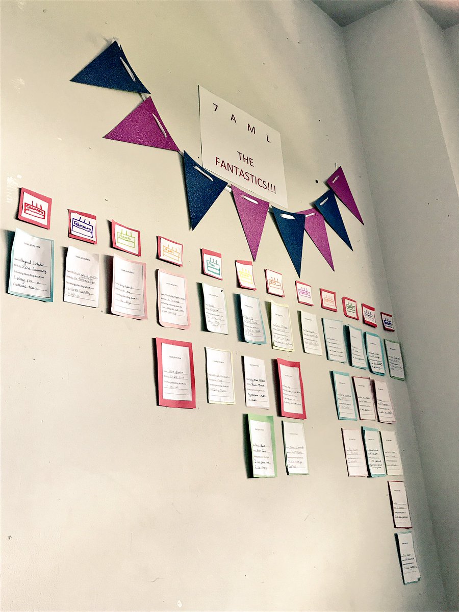 MissAEMarshall's tweet image. 7AML's Birthday display board. #formclass #education #celebrations