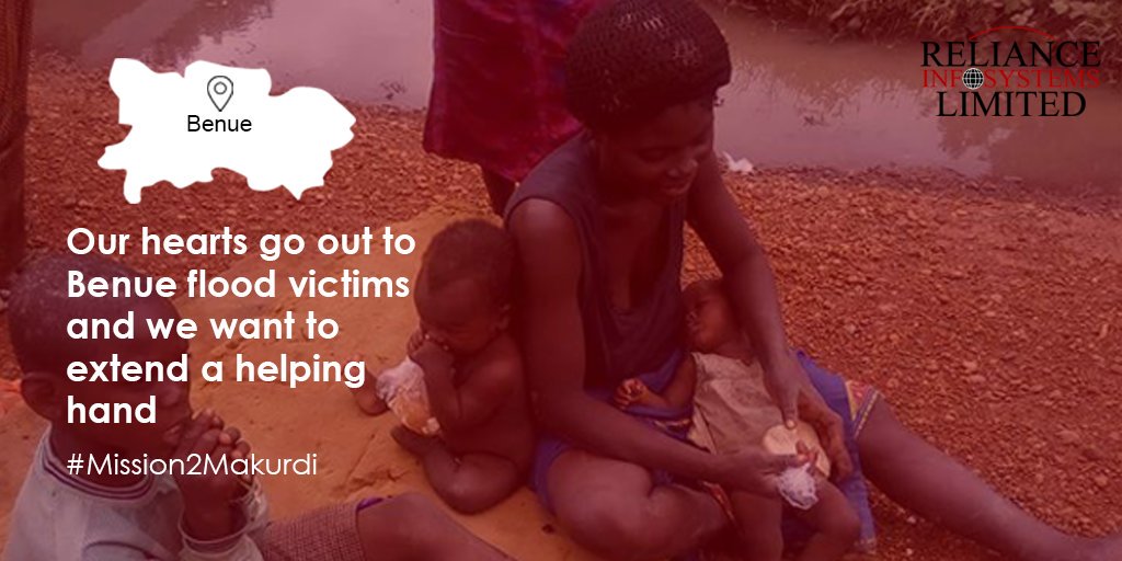 RelianceInfoSys's tweet image. We would be donating N100 to Benue flood victims for every retweet this post gets.
#Mission2Makurdi #IstandWithBenue #RelianceInfosystems