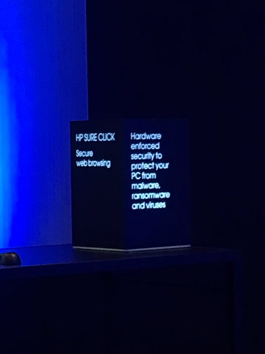 StuDean77's tweet photo. @Servium_Ltd Learning how @HPChannelNews can allow end users to securely browse the web #SureClick #HPReinvent17 https://t.co/wGZUdnM7B6