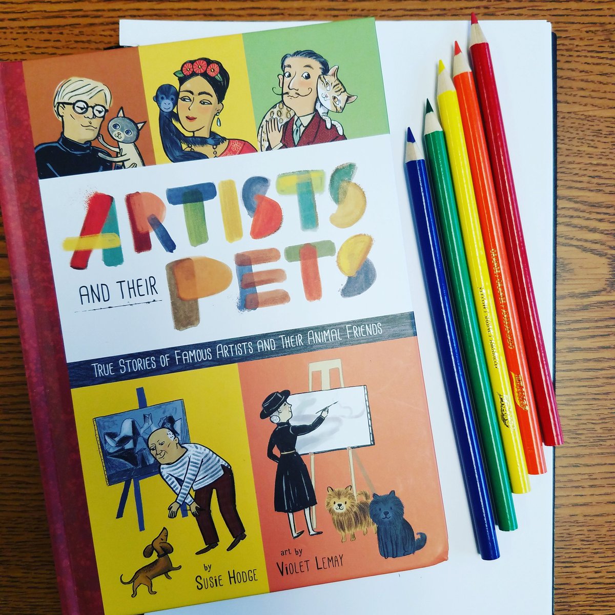 bookamiga's tweet photo. fascinating collection of #biographies that details the bond that famous artists had with their pets. #arteducation @duopress @violetsbooks https://t.co/PLI5WuHdiG