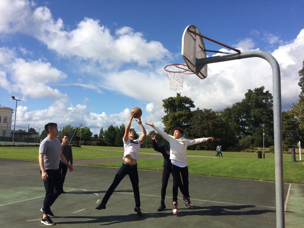 ConcordCollege's tweet photo. It's always great having @ConcordUKAlumni students returning to visit us. Today, they couldn't resist a quick game in the sun 🏀 #ccfriends https://t.co/B5US7luate