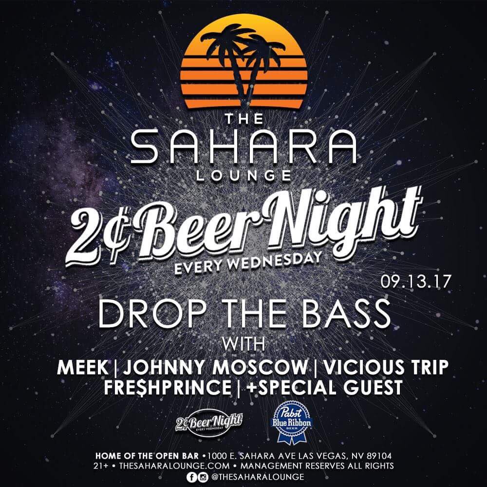 MeekisHere's tweet photo. Tonight we bring bass to @thesaharalounge with special guest @sexcellsmusic $5 entry, Doors at 9pm! Come out and #SYLDJ 💚 Much Love https://t.co/cBjUDSX7pc