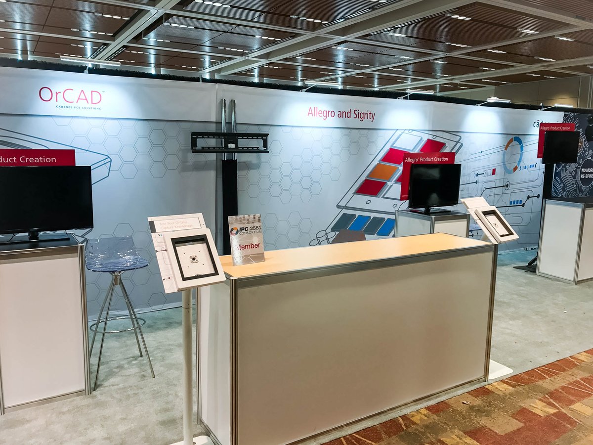 EMA_EDA's tweet photo. We are ready to go! Be sure to visit us here at PCB West, booth 400. #PCBWest2017 #PCBWest #EMAEDA https://t.co/EqfDkUvqm9