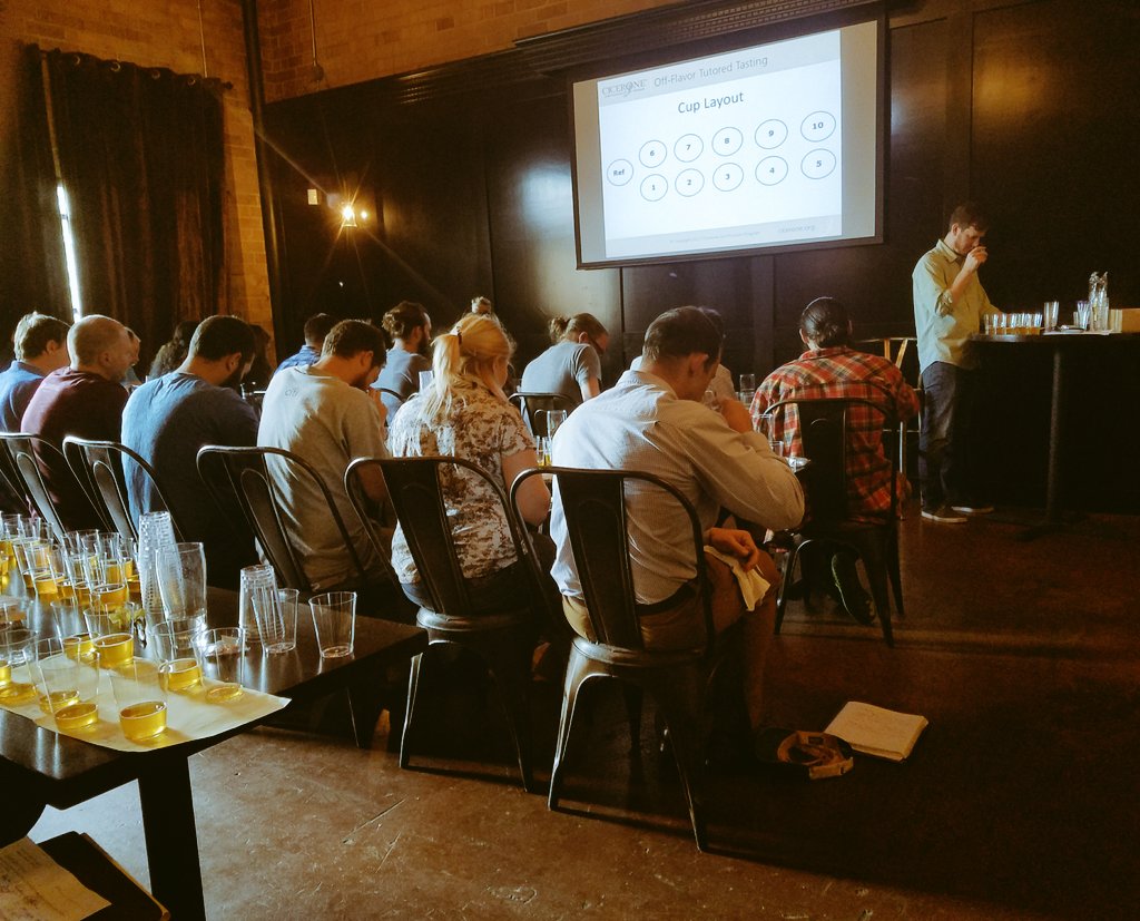 ncbeer's tweet photo. Getting ready our last tasting panel of the day at the @cicerone Sensory Training at @sugarcreekbrew! #beereducation #ncbeer #craftbeer https://t.co/jglvcnpuFI