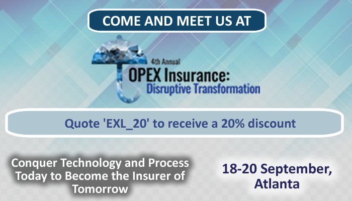 exl_service's tweet photo. We are excited to meet you at #OPEXInsurance next Monday! Use discount code EXL_20 to get 20% off! https://t.co/8Fg6zSOQSJ https://t.co/npRkZVqHUG