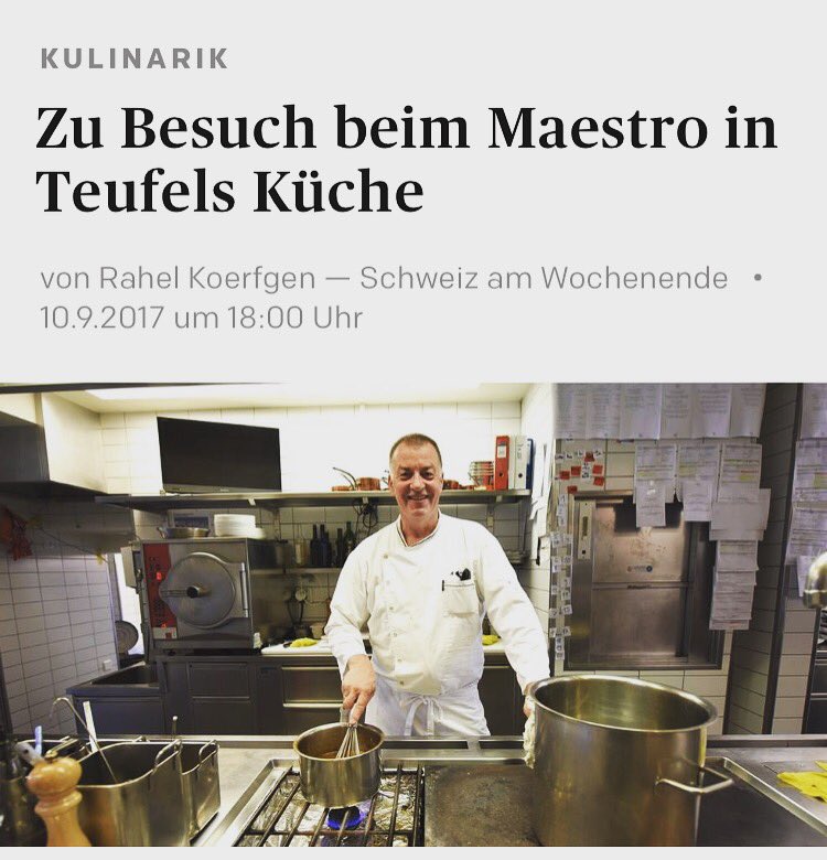Die <a href="/bzBasel/">bzBasel</a> bei Michael Baader in der teuflischen Küche. goo.gl/Btq9pQ
 #Teufelhof #Kulinarik #Gastro #Basel #bzbasel #lovebasel