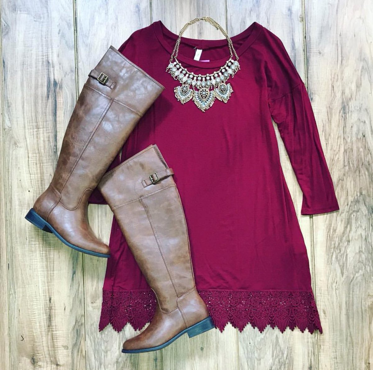 ThreadLust's tweet photo. Our "On The Edge" dress is back in burgundy and black! https://t.co/64Uvl5IUS9
