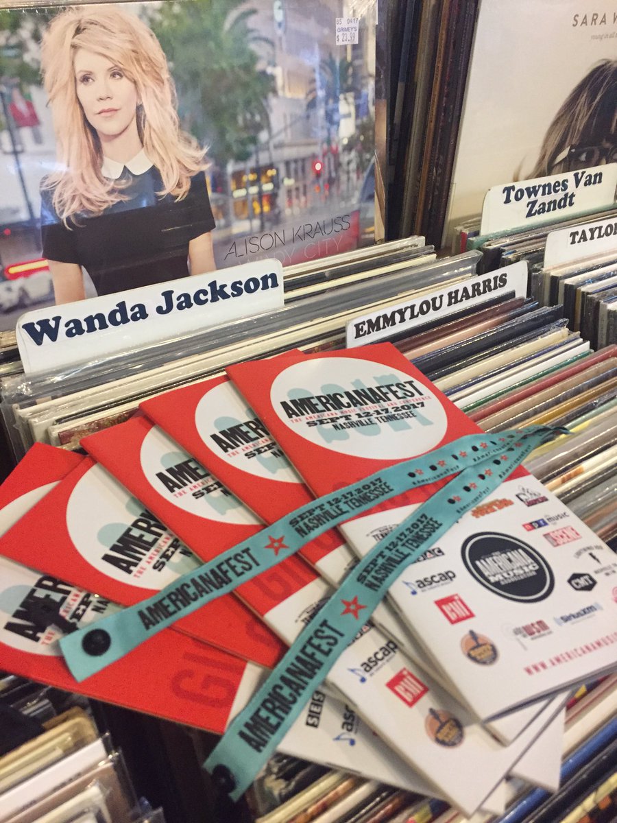 Grimey's Nashville (@grimeys) on Twitter photo Your friendly reminder that you get 10% off purchases at Grimeys, Grimey's Too & Howlin Books w/ your #americanafest2017 wristband or badge! Your friendly reminder that you get 10% off purchases at Grimeys, Grimey's Too & Howlin Books w/ your #americanafest2017 wristband or badge!