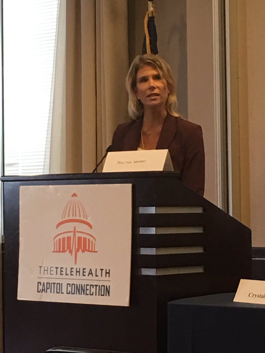 Melissa Waddey from LifePoint presenting at the Congressional Rural Telehealth Briefing right now with ATA. LPNT helping lead policy in DC
