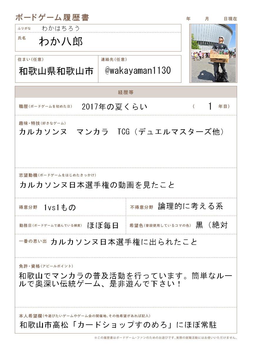 わか八郎 ボードゲーム履歴書 薄いｗ また変わっていくと思いますが 1年目 周囲の先輩方にいろいろ教えて頂きました 今後ともよろしくお願いします T Co O3j8vvsvhg Twitter
