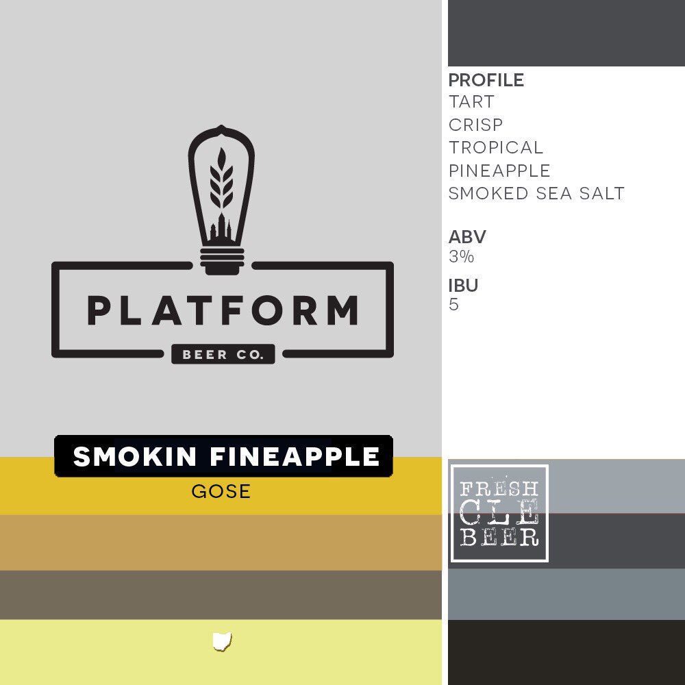 barrel33howland's tweet photo. new #beer

#platform fineapple $9.99 4pk

#drinklocal #beer #pineapple https://t.co/t7MohA4xJN