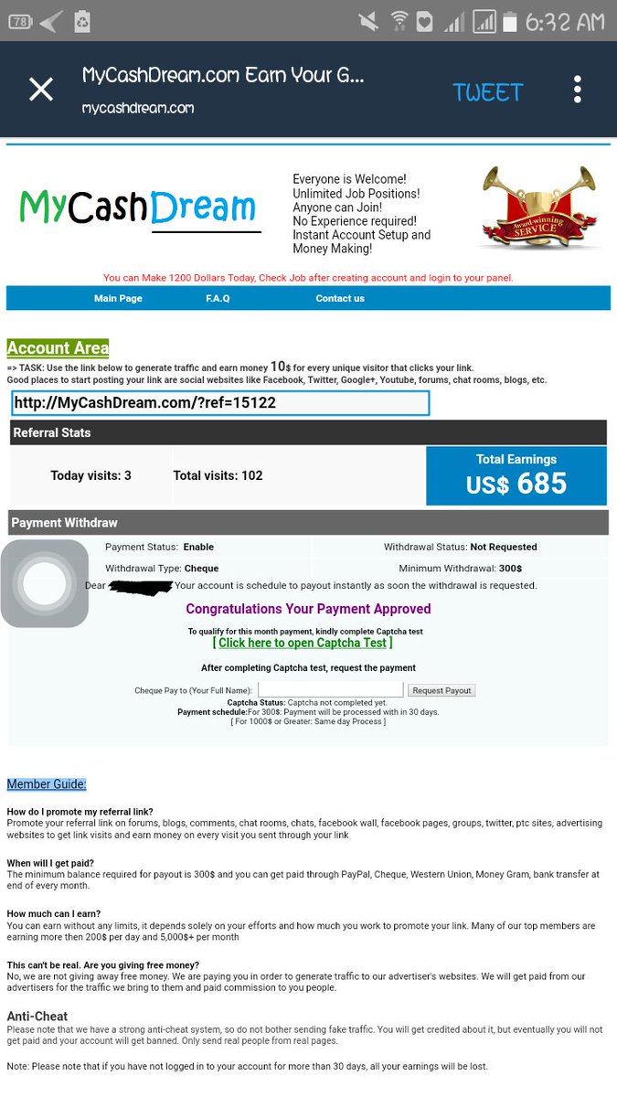 PlanProMatrix08's tweet image. WOW!!
In just 1 week, got this...
Just click &amp;amp; visit the link below
⬇⬇⬇
MyCashDream.com/?ref=15178