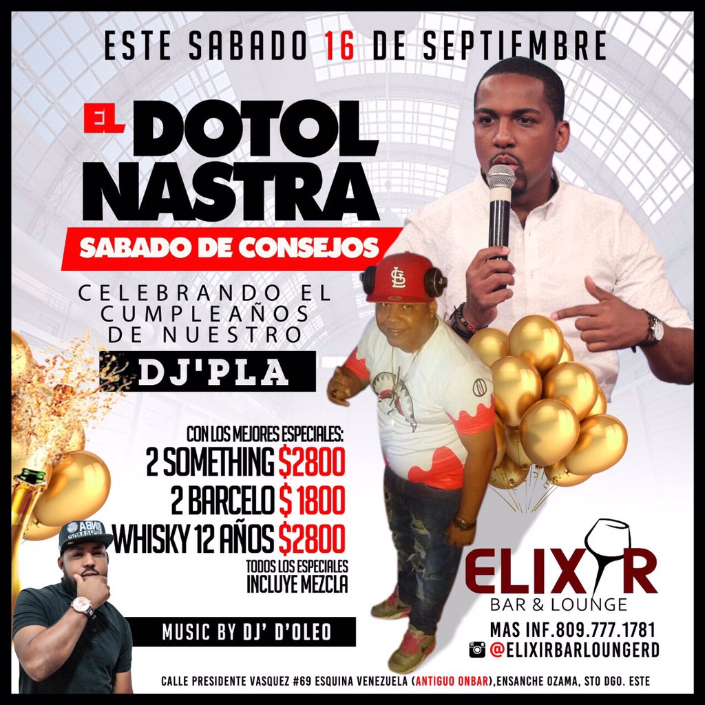 ElDotolNastra's tweet photo. Se acaba el mundo el sábado en la venezuela!! #ElixirBar https://t.co/yTlU1h6fAD