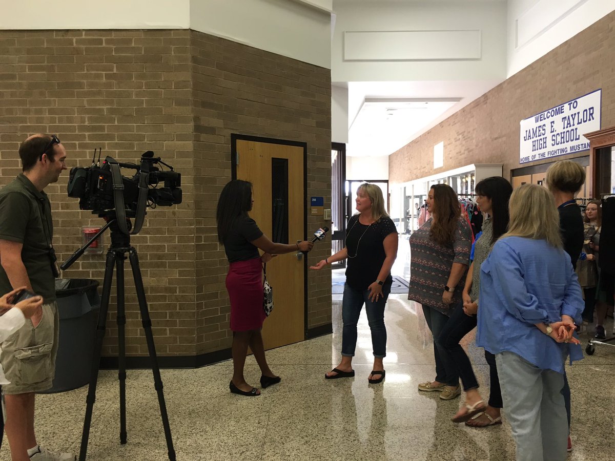 My teachers who collected HOCO dresses as part of their #katyisd day of service are being interviewed by <a href="/KPRC2/">KPRC 2 Houston</a> - So proud! #bethelegacy