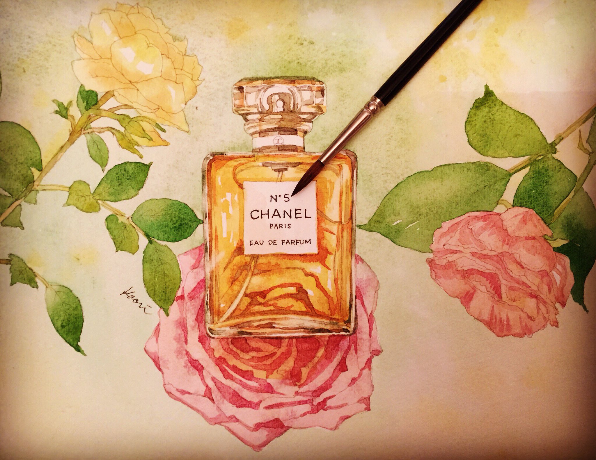 中里かおり 手描き水彩イラストレーター Ar Twitter 透明水彩による制作過程 香水 シャネル Chanel Chanel イラスト 透明水彩 Art Artwork Art Drawing Rose Illustrator Illustration Kaorinakazato Watarcolor T Co 0lwvgqkohi Twitter