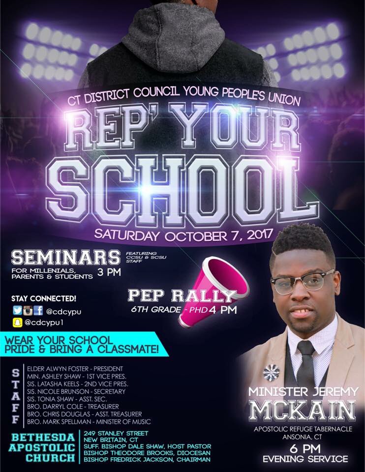 CDCYPU's tweet image. DO NOT MISS THIS!! Whether you go to Elementary School or graduated from College, we want you to Rep Your School!!!#CDCYPUSupportsEducation