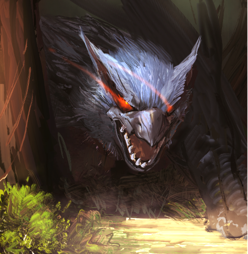 wuzidan's tweet photo. I painted nargacuga with this cat as the base https://t.co/0lZsq17V5M