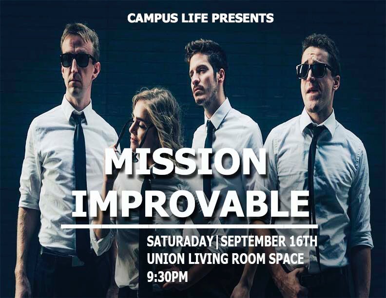 DePauwLife's tweet photo. Happening this Saturday for Mission Improveable! Bring a friend and bring your enthusiasm! https://t.co/jM9sK1cHQx