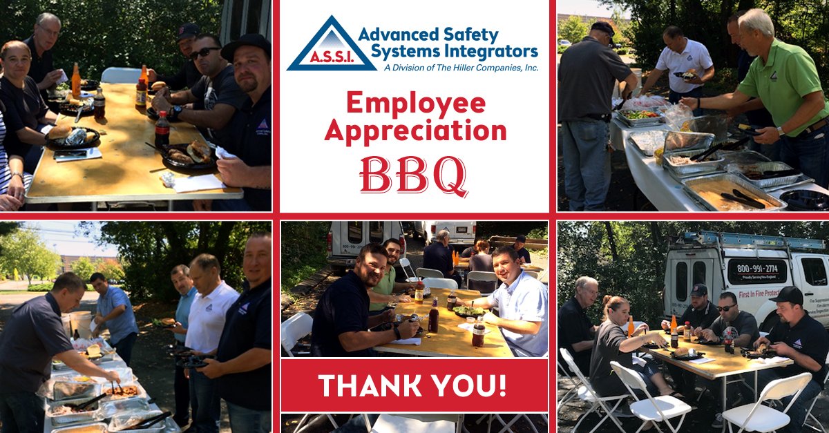 ASSINewEngland's tweet image. A special Thank You to the ASSI team for all that you do! #EmployeeAppreciation #AdvancedSafetySystems #FireProtection #FireSuppressionTechs