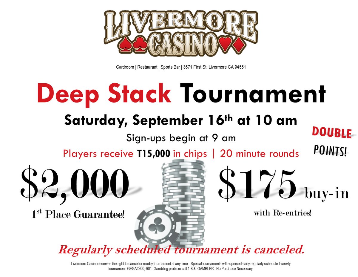 Livermore casino poker tournaments