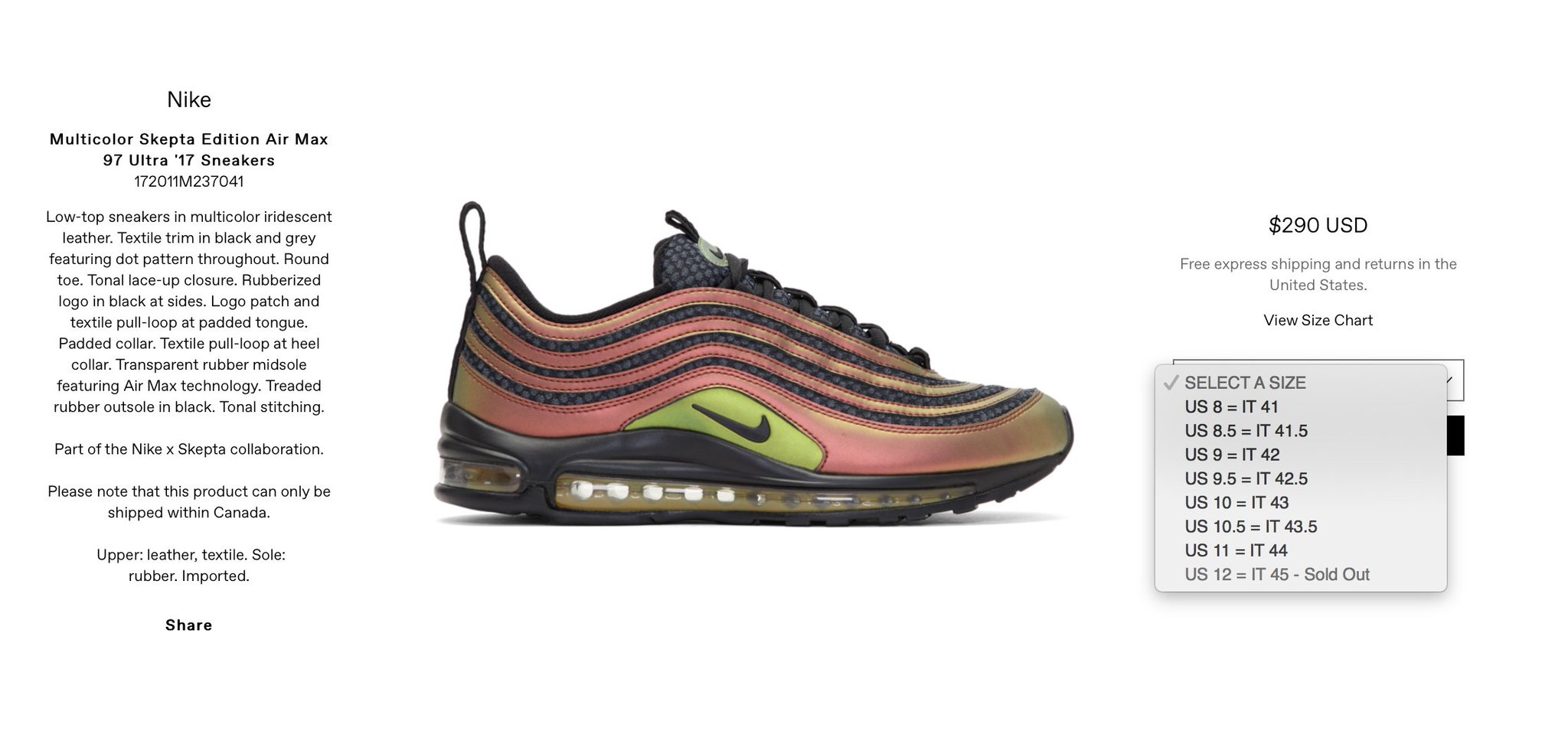 Icy Sole on Twitter: "#RESTOCK retail) SKEPTA x Air Max 97 Ultra LINK:https://t.co/cspEtyQTZd https://t.co/3OH1Mr7W7q" / Twitter