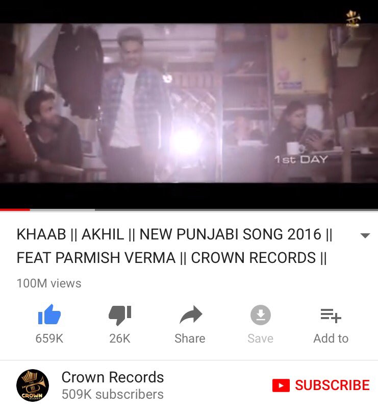 akhilofficial01's tweet photo. Thank you for your endless support guys, couldn't have been big #khaab #100Mn #punjabi #music 🤗🤗🤗🤗 https://t.co/S4CfW1Wmyn