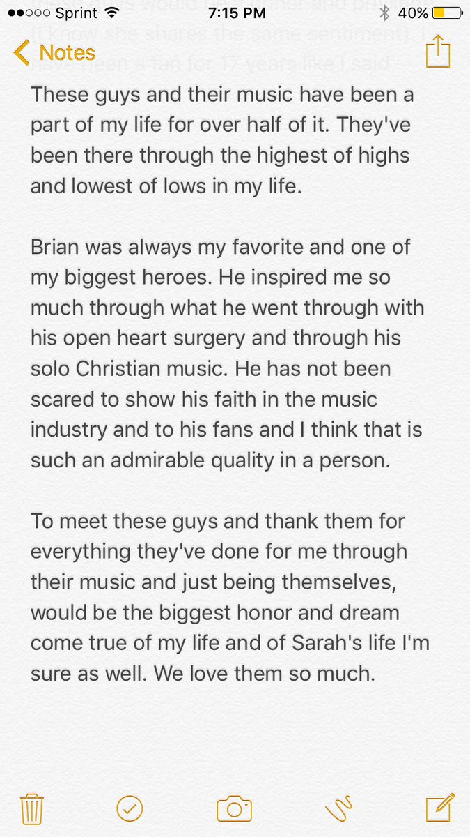 aebeeler76's tweet photo. @backstreetboys I hope ya'll see this! @SarahRebecca_31 &amp; I would love for people to retweet this to get them or @Q100Atlanta to see it. https://t.co/sByu6SD1kP