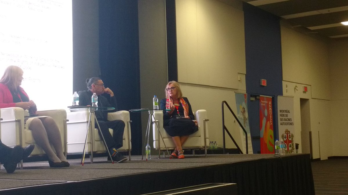 CCUNESCO's tweet photo. ”How come we grew up as strangers in the same country?" - Marie Wilson, commissioner, Truth and Reconciliation Commission of Canada #UNDRIP https://t.co/ivgLyEfoJi
