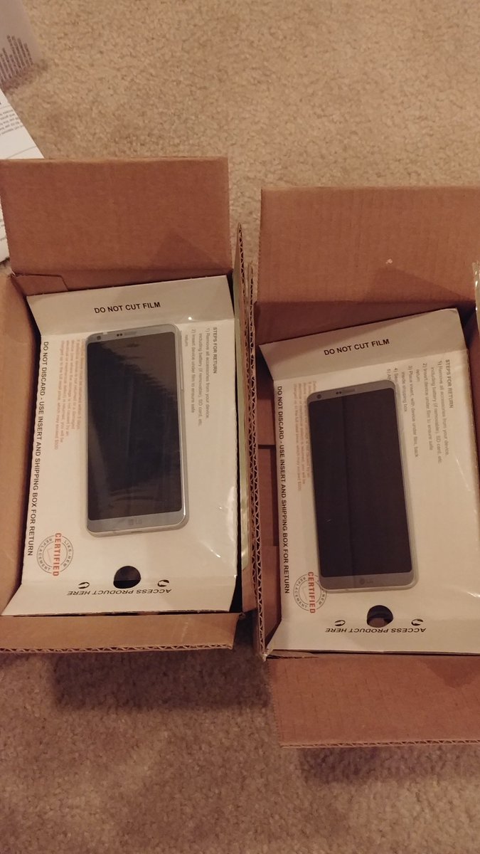 ainglem's tweet image. Was told by @verizon rep TWICE that I'd get a new device, got a refurbished device TWICE. Furious