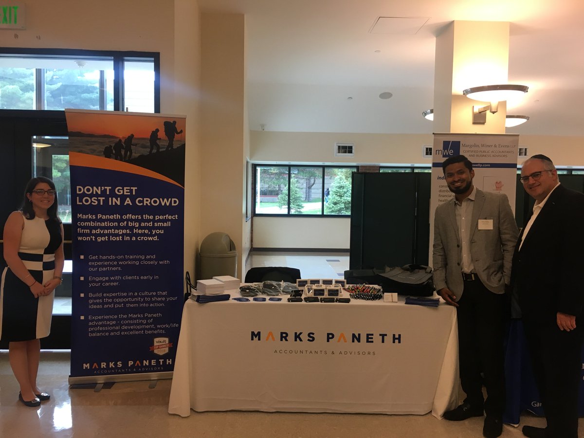 MarksPaneth_HR's tweet photo. Hey #Accounting majors! Come stop by the Midsize Firm #CareerFair at @binghamtonu to hear about our full-time and internship opportunities. https://t.co/NFwh6Pndzy