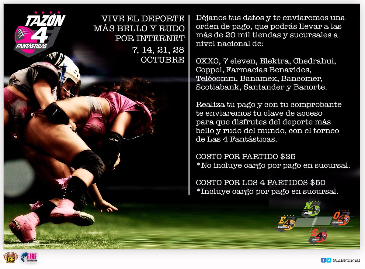 LIBFoficial's tweet photo. ¡Vive y disfruta el deporte más rudo y bello, por internet! 
#Las4Fantásticas 

Registro aquí: https://t.co/EQ4OXgxJjR https://t.co/QiTDIWR61z