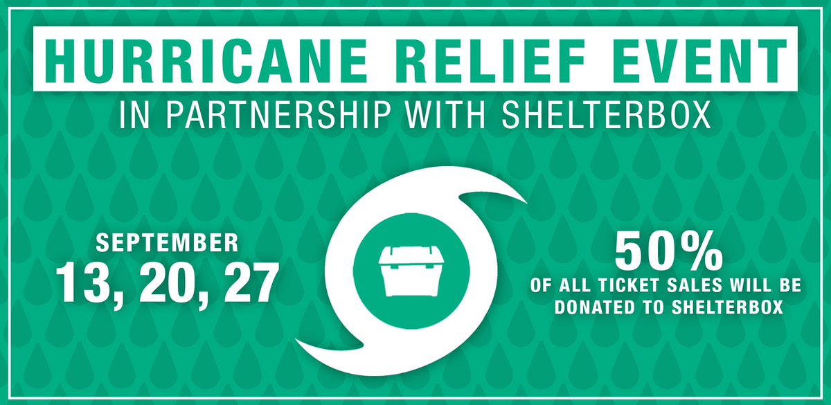 ETAescape's tweet image. ETA will be donating 50% of all ticket sales on Wednesdays in September to @ShelterBox to help those affected by the recent hurricanes.