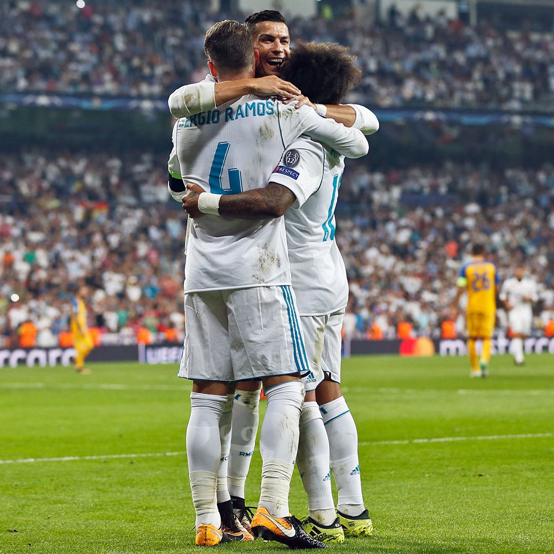 realmadriden's tweet photo. 📸 #RMUCL
A fine start to our Champions League campaign...
3⃣ goals
3⃣ points
#HalaMadrid https://t.co/oDILkh7G1r