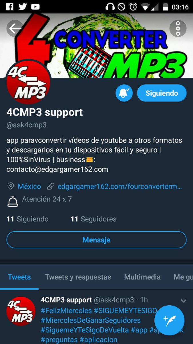 4ConverterMp3's tweet photo. Has tus preguntas en @ask4cmp3 https://t.co/1QXa6vvwW3
