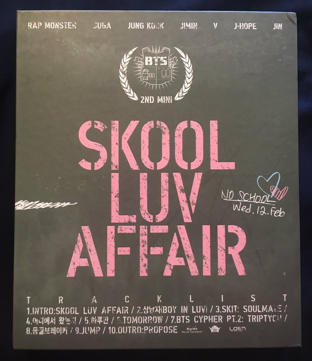 Album: Skool Luv Affair Favorite Photo: Jin Photocard: Yoongi + Stickers!!(My first album )