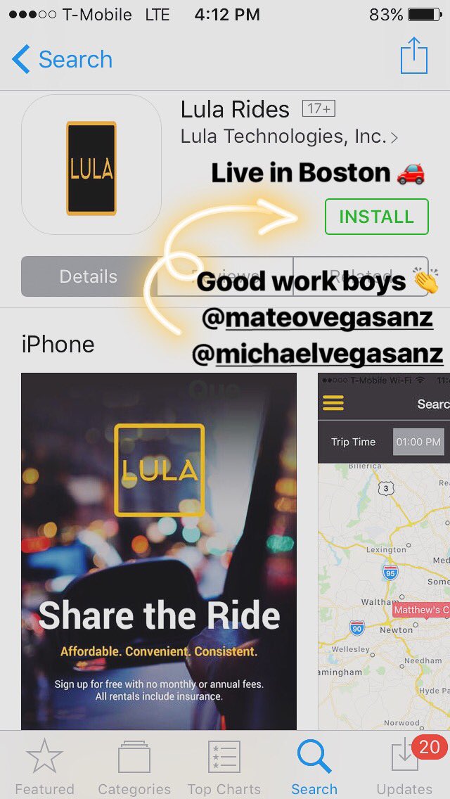 #Miami natives <a href="/MichaelVegaSanz/">Michael Vega-Sanz</a> <a href="/MattVanzz/">Mateo Vega-Sanz🦄</a> launch car sharing app #LulaRides in #babsoncollege this week 🚗 good luck boys!#startupnews #tech