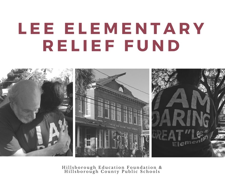 HillsboroughSch's tweet image. The Hillsborough Education Foundation has established a fund to help Lee Elementary. To help, click here: bit.ly/2vUDLAq