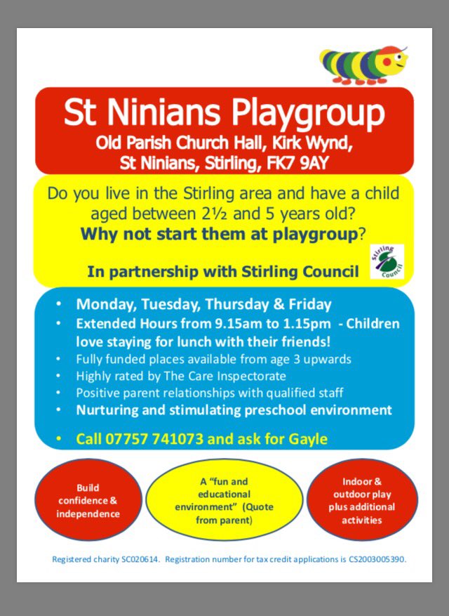 Spaces available for 2.5 - 5 year olds.Also looking for 2 year olds not due to start till later in 2017 or early 2018. #earlyyearseducation