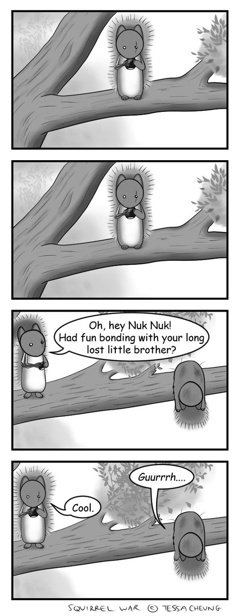 Squirrel_Pip's tweet photo. Bruce and Nuk Nuk have been making up for lost time. #SquirrelWar #webcomic #squirrels #siblinglove https://t.co/hayx7anftW https://t.co/YeER2gSR5R